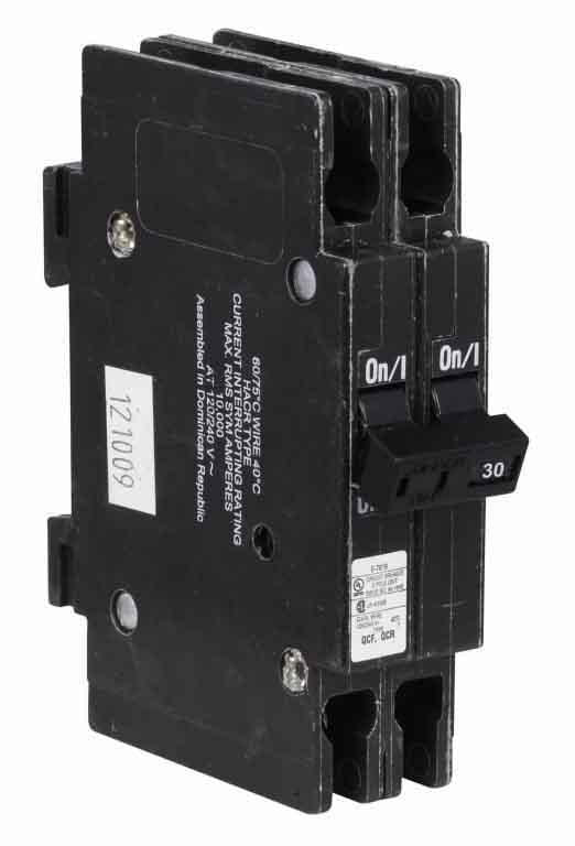 Cutler Hammer QCR2030 Circuit Breaker | 240V 30A 2P 10kA@240V Feed-Thru QUICKLAG