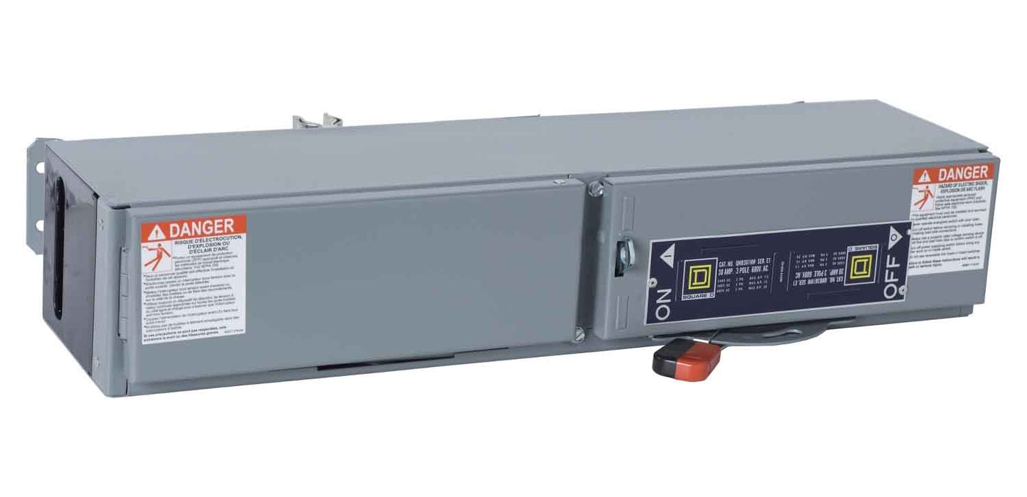 Square D QMB361HW Switch | 600V 30A 3P Fusible Panel Mount QMB Series E1-E2