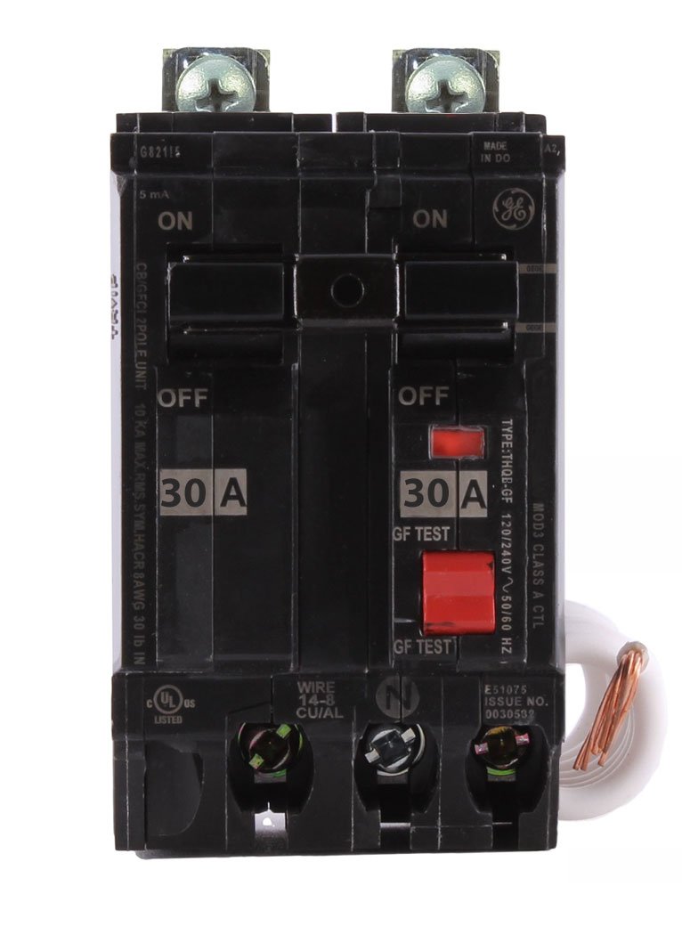 General Electric THQB2130GFT Circuit Breaker | 240V 30A 2P 10kA@240V Bolt-On Q-Line