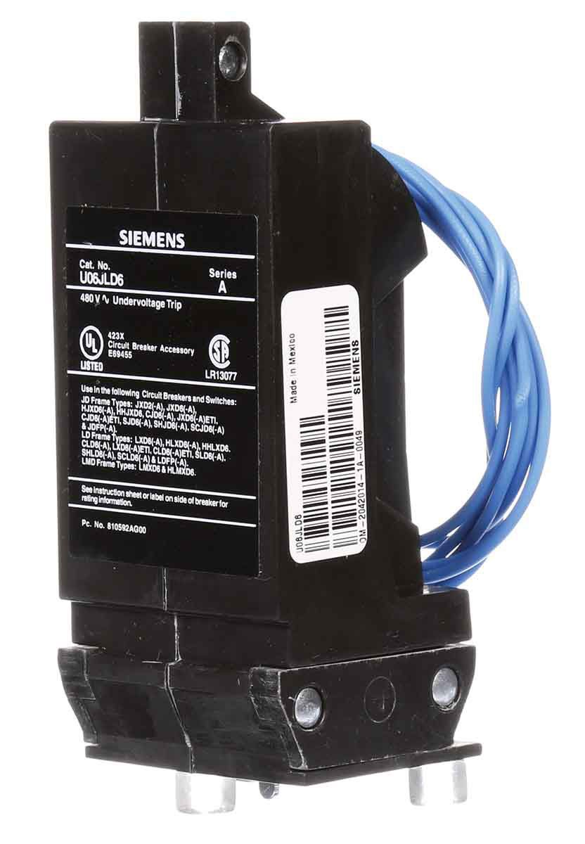 Siemens U06JLD6 Circuit Breaker Under Voltage Release 480V Sentron Series