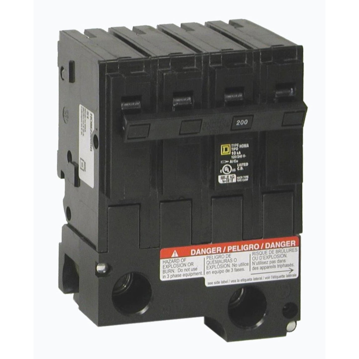 CHOM2200BB - Schneider Electric Plug-In 240V 200A 2 pole circuit breaker 10kA@240V - Essential Electric Supply