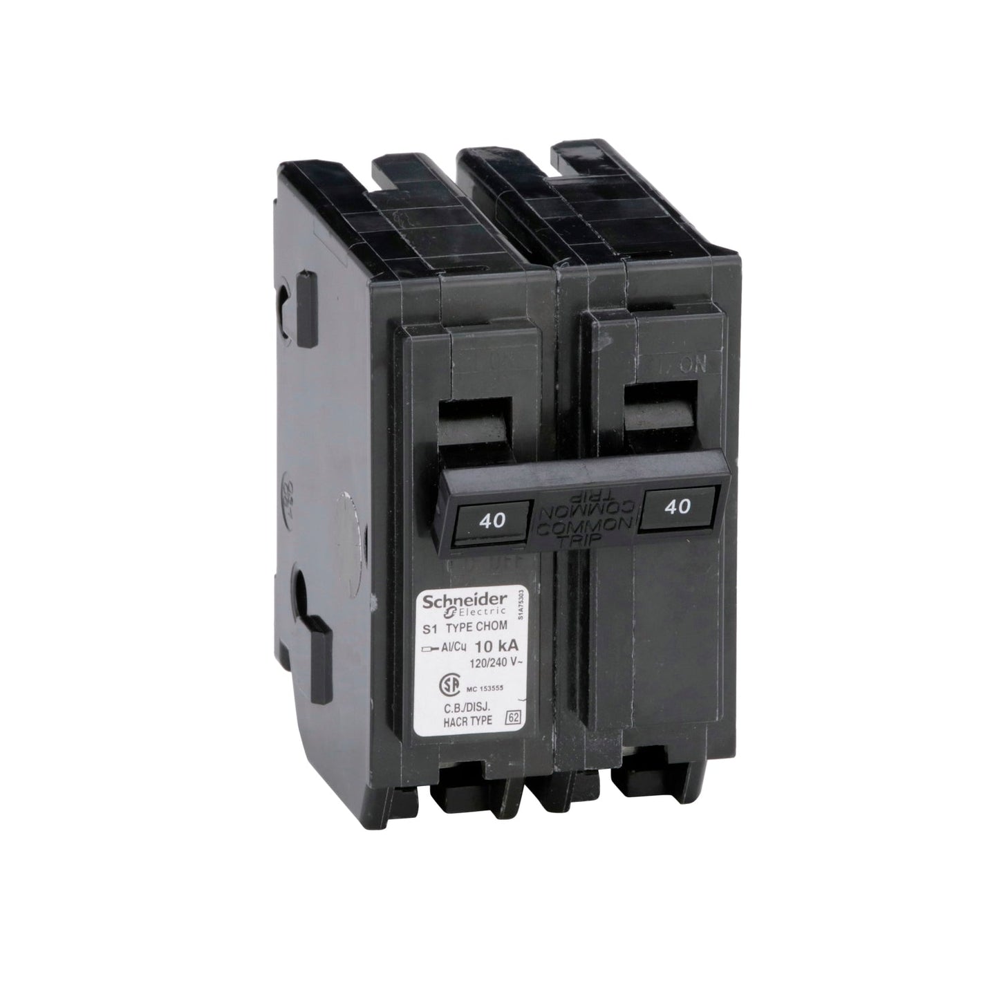 CHOM240 - Schneider Electric Plug-In 240V 40A 2 pole circuit breaker 10kA@240V - Essential Electric Supply
