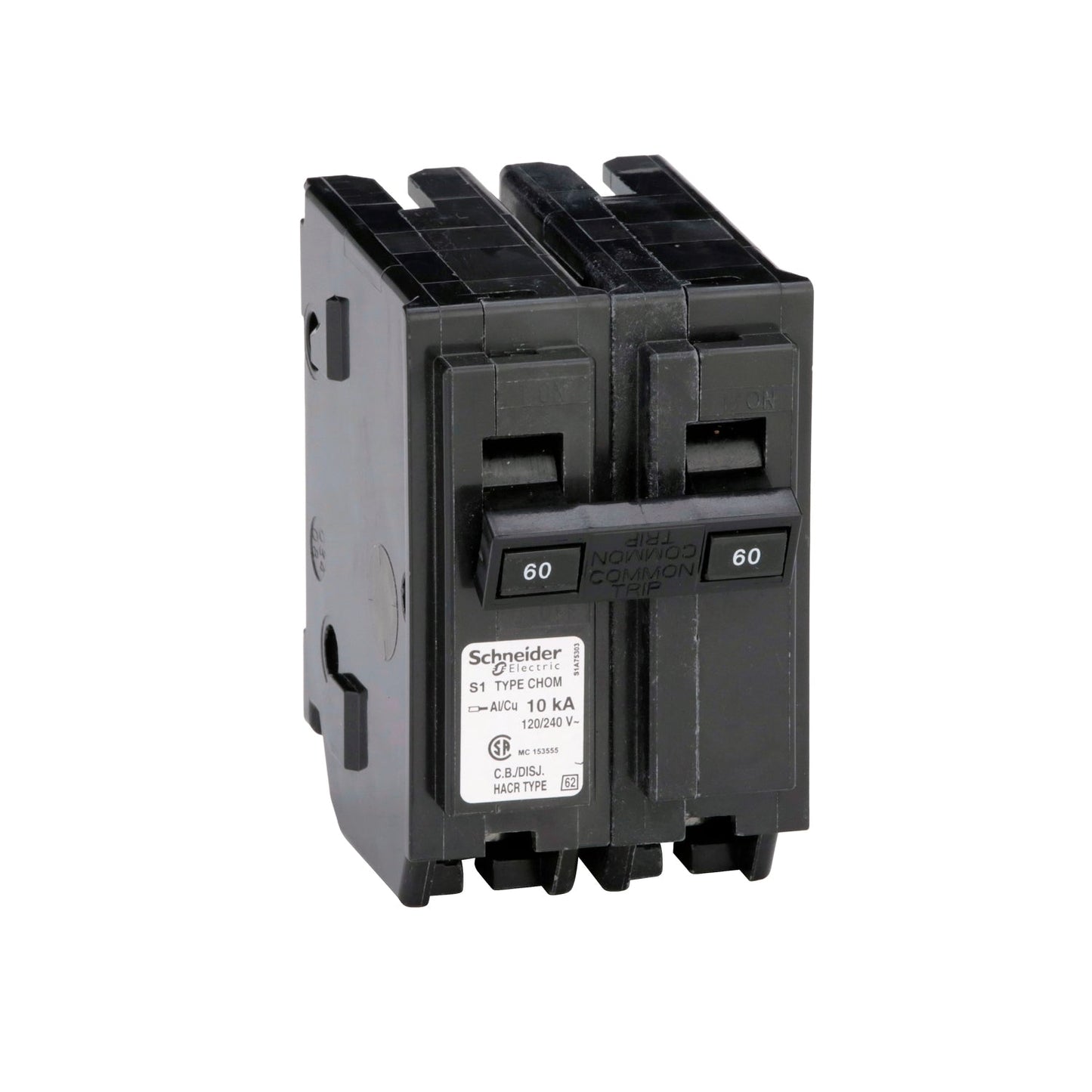 CHOM260 - Schneider Electric Plug-In 240V 60A 2 pole circuit breaker 10kA@240V - Essential Electric Supply