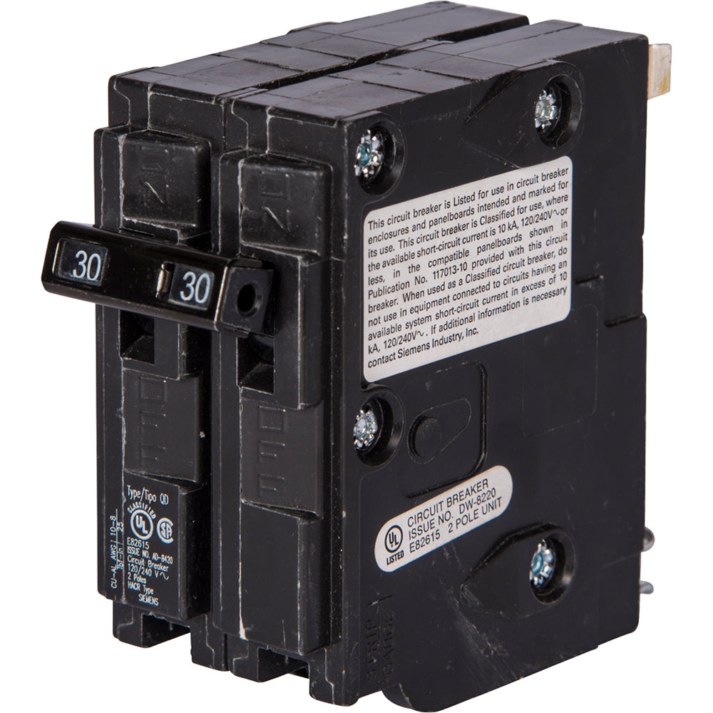 Siemens D215 Circuit Breaker | 240V 15A 2P 10kA Plug-In QD Series