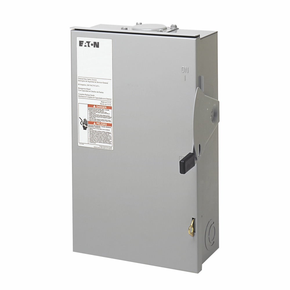 Cutler Hammer DG322URB Disconnect Switch 240V AC 60A 3P Non-Fusible DG Series