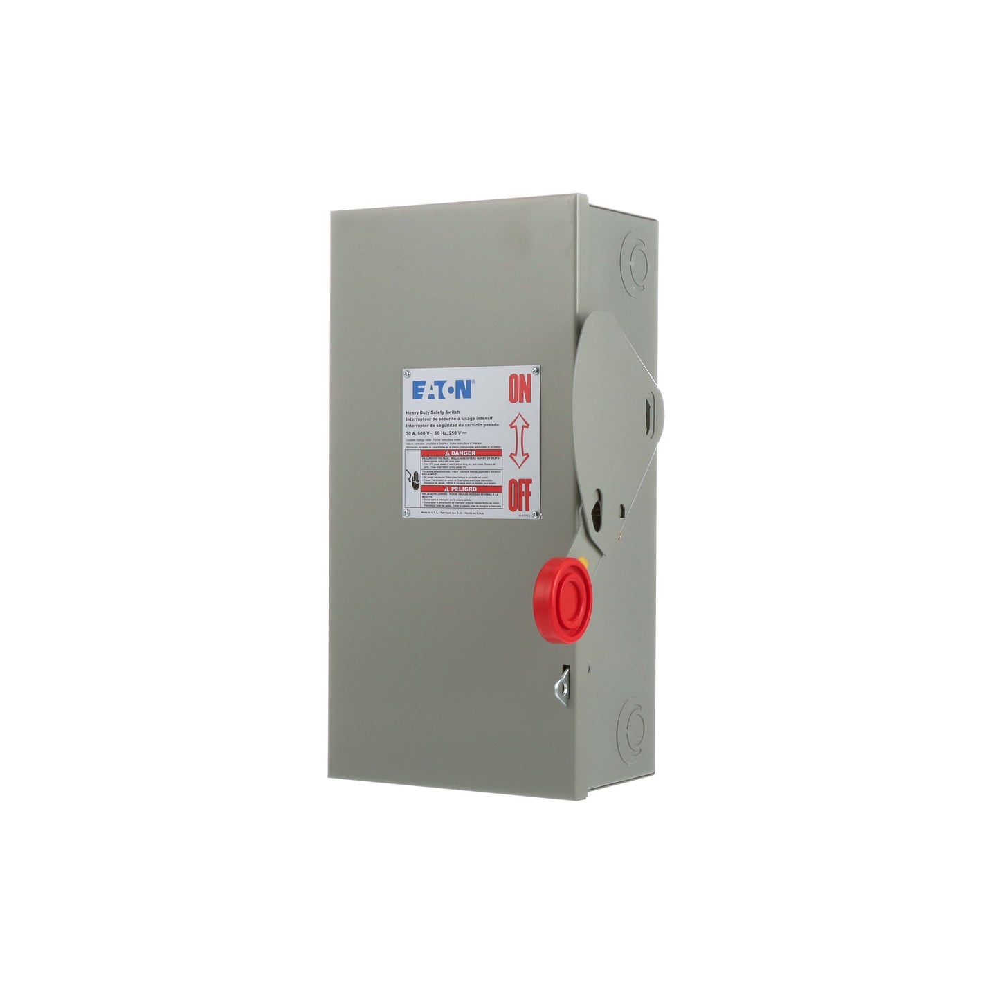 Cutler Hammer DH361UGK Disconnect Switch 600V AC 30A 3P Non-Fusible DH Series