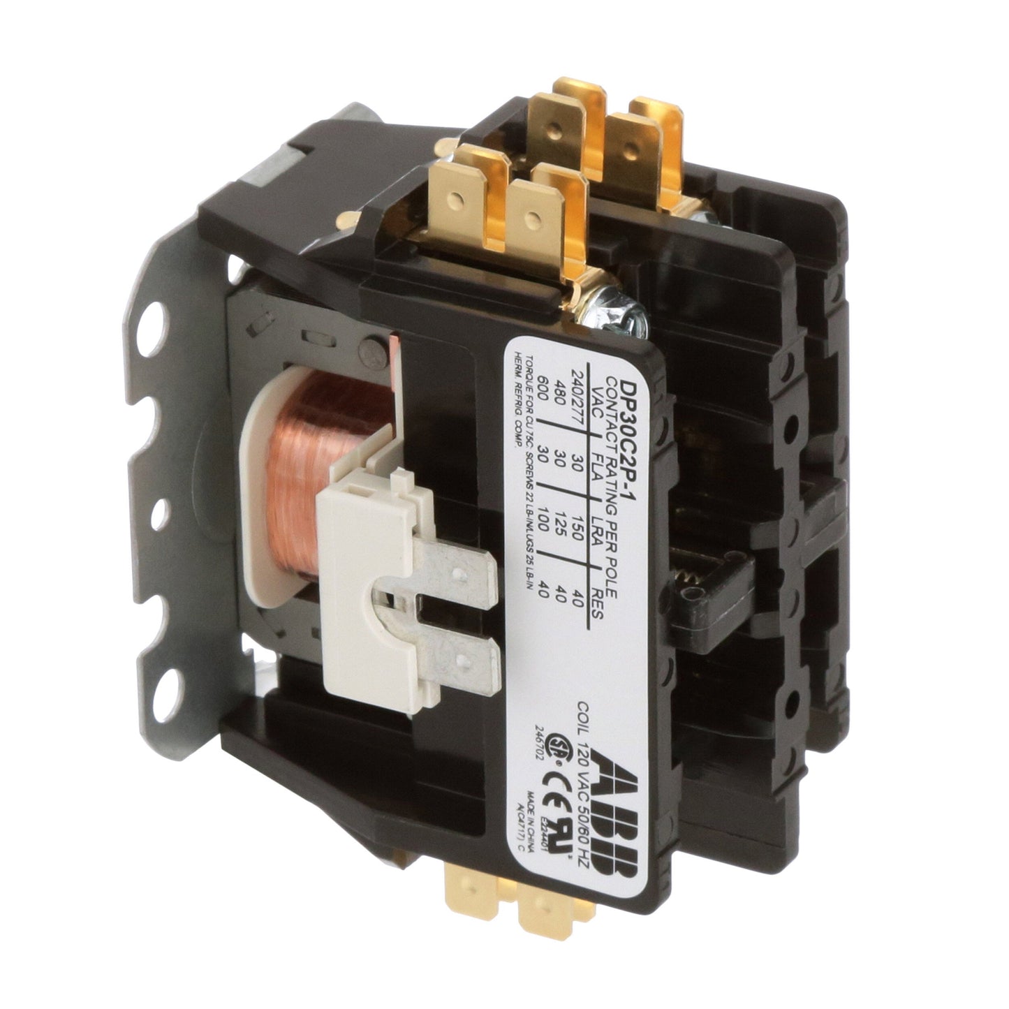 ABB DP30C2P-1 Contactor | 600V 30A 2P 1PH DP Series