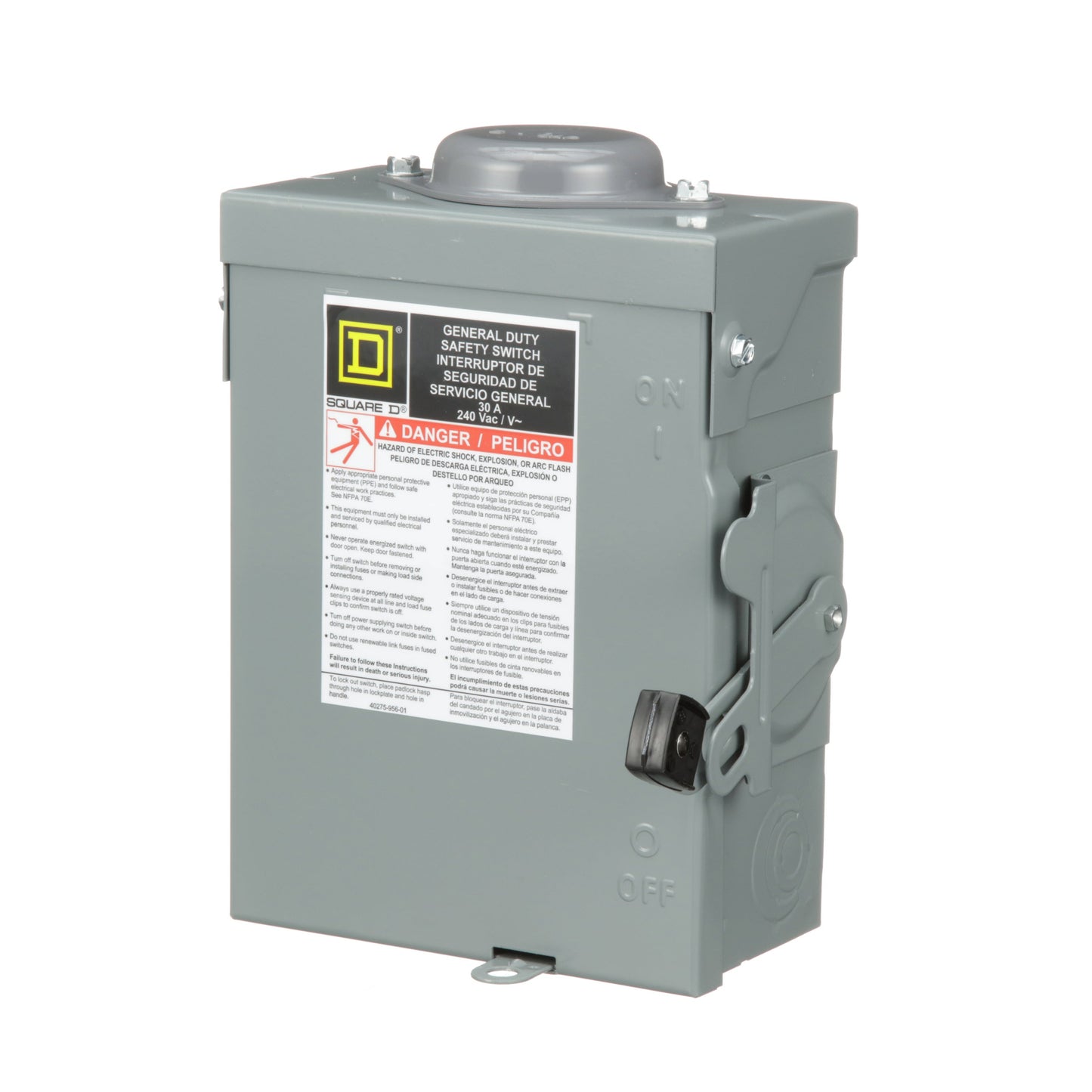 Square D DU321RB Disconnect Switch | 240VAC 30A 3P 3R Non-Fusible Series E