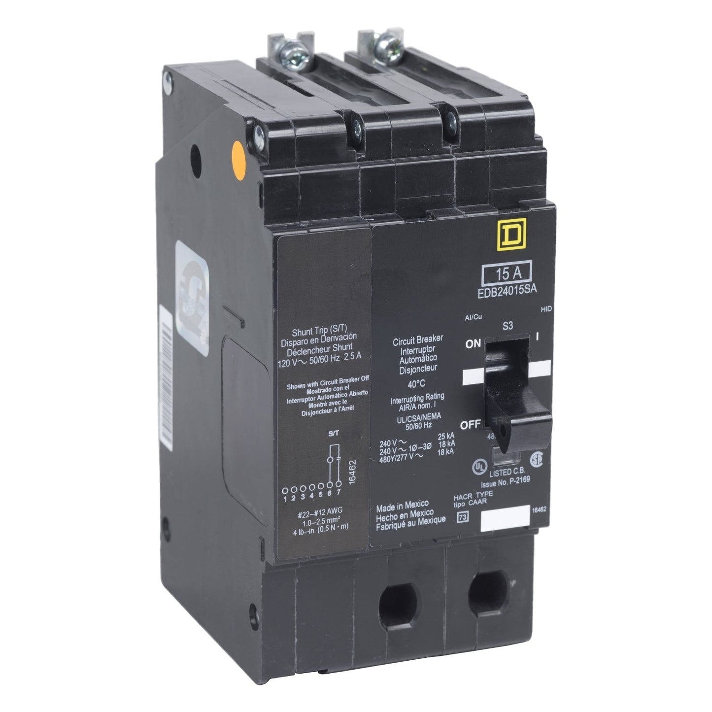 Square D EGB24050SA Circuit Breaker | 480V 50A 2P 35kA@480V Bolt-On EGB Series