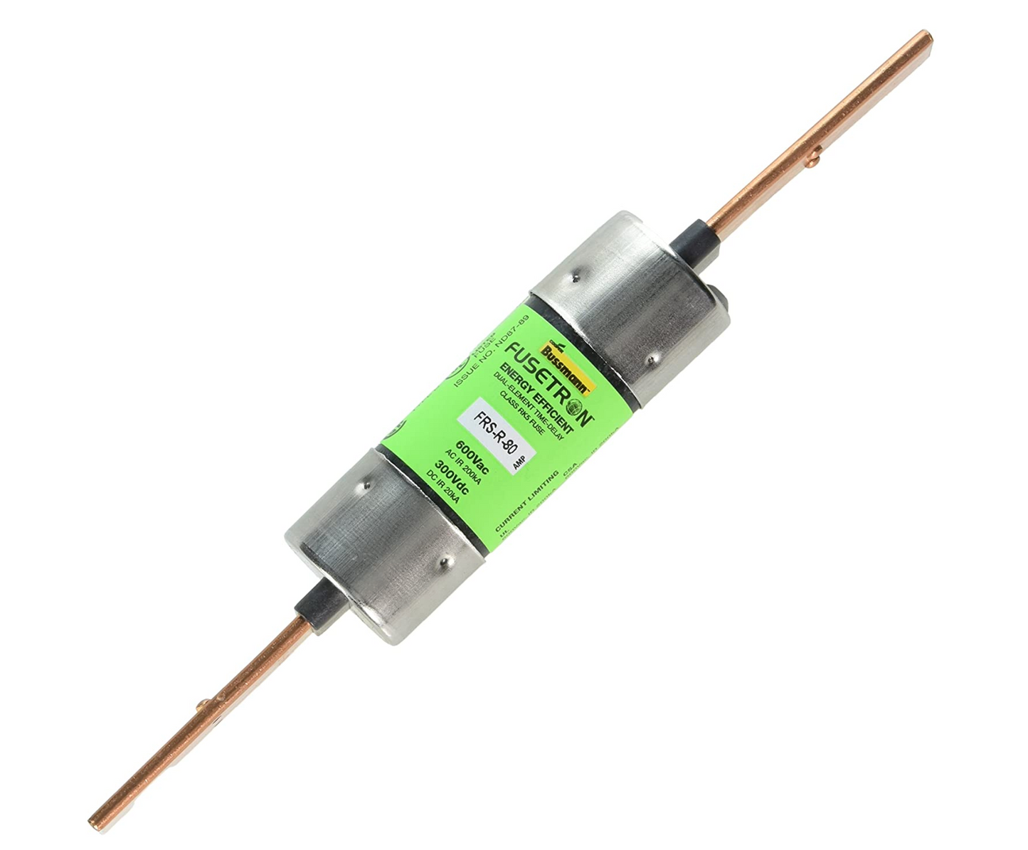 Cooper Bussmann FRS-R-80 Low Voltage Fusetron 600V 80A Fuse - Essential Electric Supply