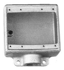 Crouse-Hinds FS23 Condulet FS Device Box Shallow Feraloy Iron Alloy 3-Gang 3/4" Openings