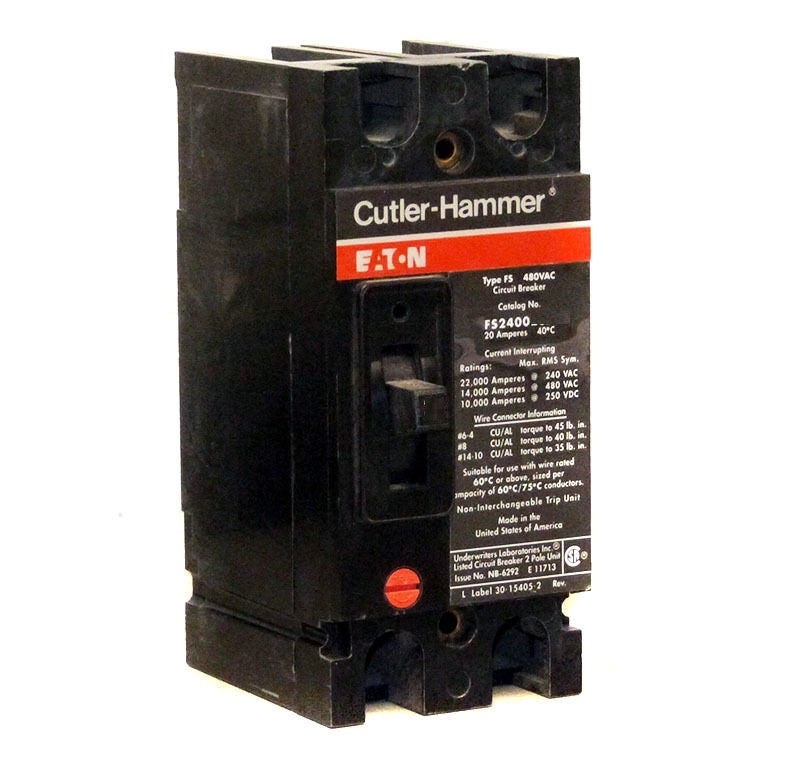 Cutler Hammer FS240015A Molded Case Circuit Breaker | 480V 15A 2P 14kA@480V FS Series