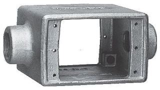 Crouse-Hinds FSC252 Condulet FS device box | shallow double-face Feraloy iron alloy single-gang C shape 3/4" trade size