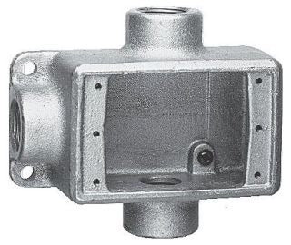 Crouse-Hinds FST1 Condulet FS Device Box T-Shaped Single-Gang 1/2" Hubs