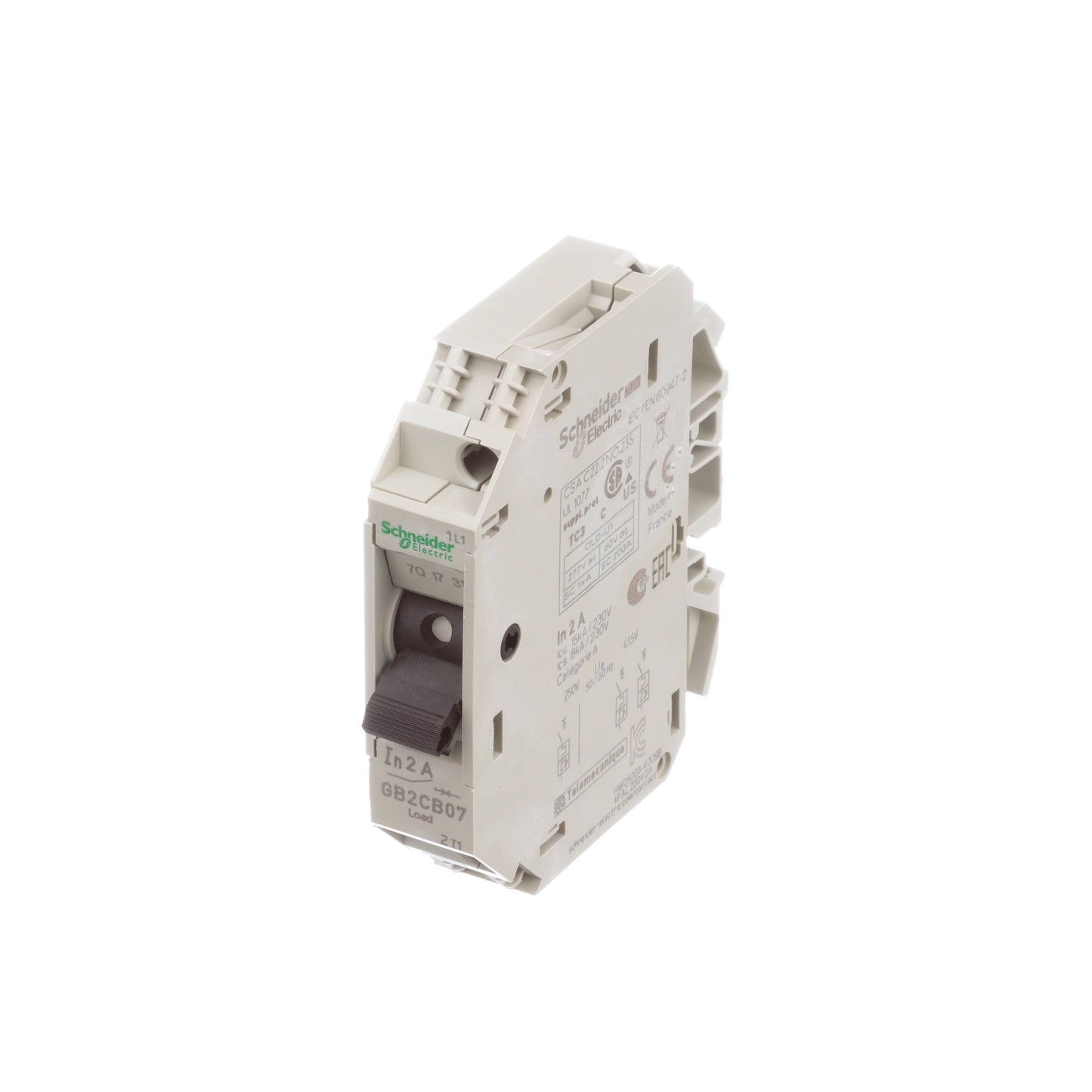 Square D GB2CB07 Circuit Breaker | 277V 2A 1P 15kA@110V Plug-In TeSys
