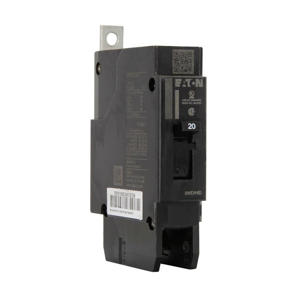 Eaton GHB1015HID Molded Case Circuit Breaker | 480V 15A 1P 14kA@277V Bolt-On Series C