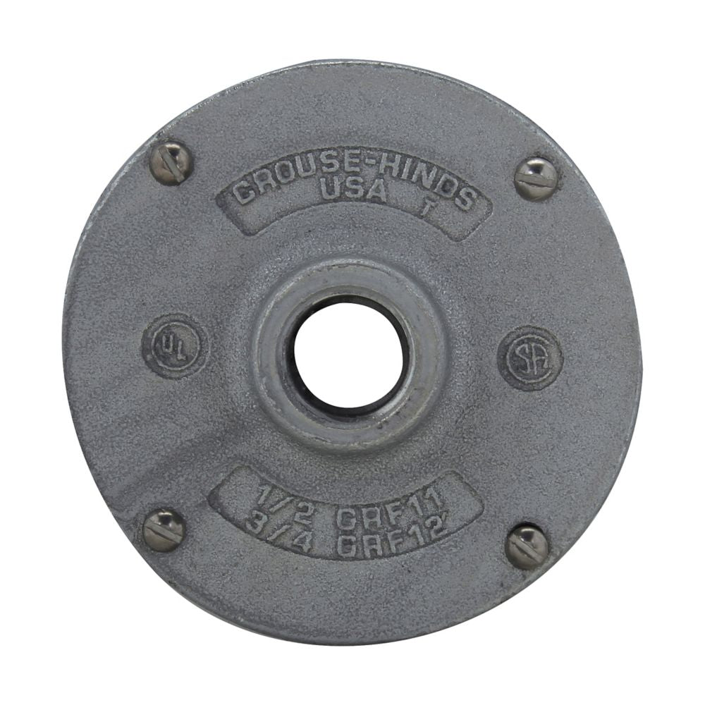 Crouse-Hinds GRF12 Condulet Hub Cover | 3/4" Feraloy Iron Alloy 125 lbs GRF