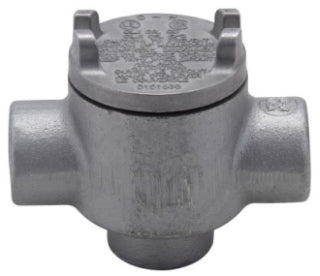 Crouse-Hinds GUAD14 Conduit Outlet Box | Feraloy Iron 2" Cover D Shape 1/2" Trade Size Explosion-Proof GUA