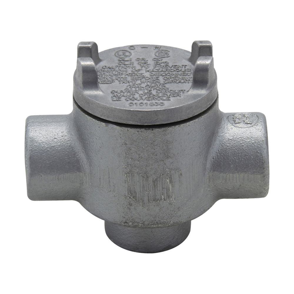 Crouse-Hinds GUAD24 Conduit Outlet Box Feraloy Iron Alloy D-Shape 3/4" Hub GUA