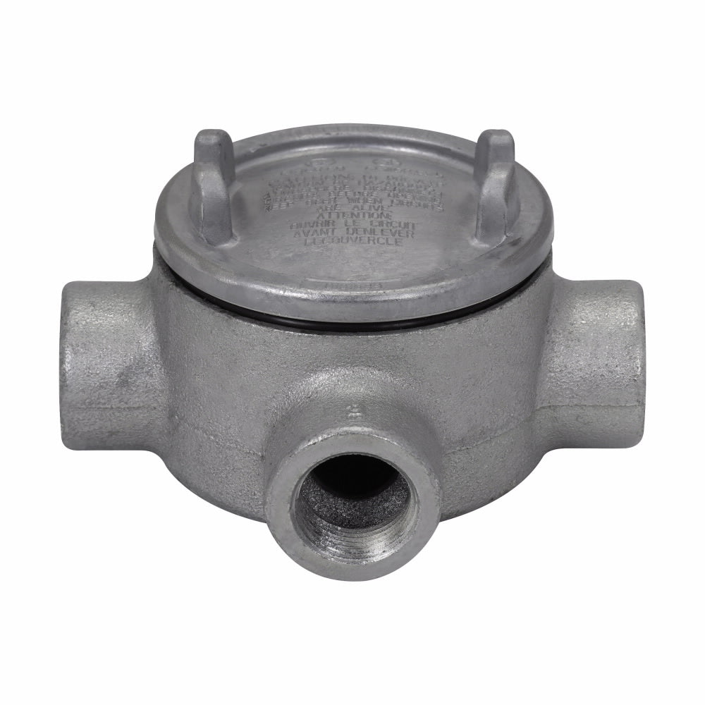 Crouse-Hinds GUAT26SA Conduit Outlet Box Explosionproof T-Shape 3" Cover Opening 3/4" Size Copper-Free Aluminum GUA