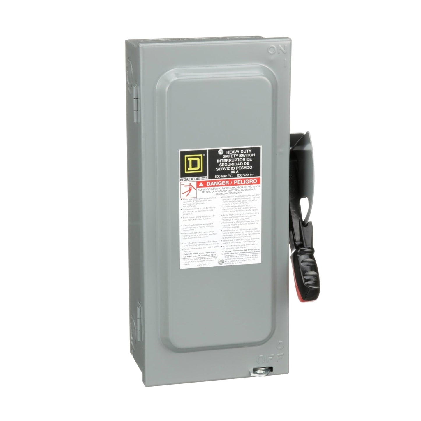 Square D H361N Disconnect Switch | 600V 30A 3P Fusible Series F
