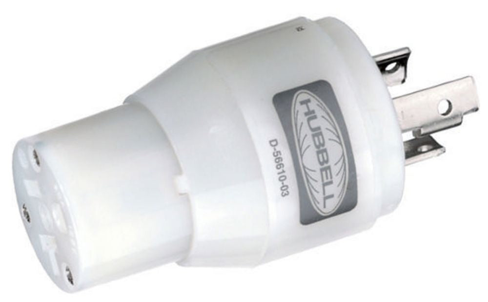 Hubbell HBL21CM29 Marine Adapter | 125V 15A/20A NEMA L5-20P to 5-15R