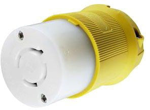 Hubbell HBL24CM33 Wiring Devices | 3-Phase Delta 480V AC 3-Pole 4-Wire Twist-Lock Marine Grade
