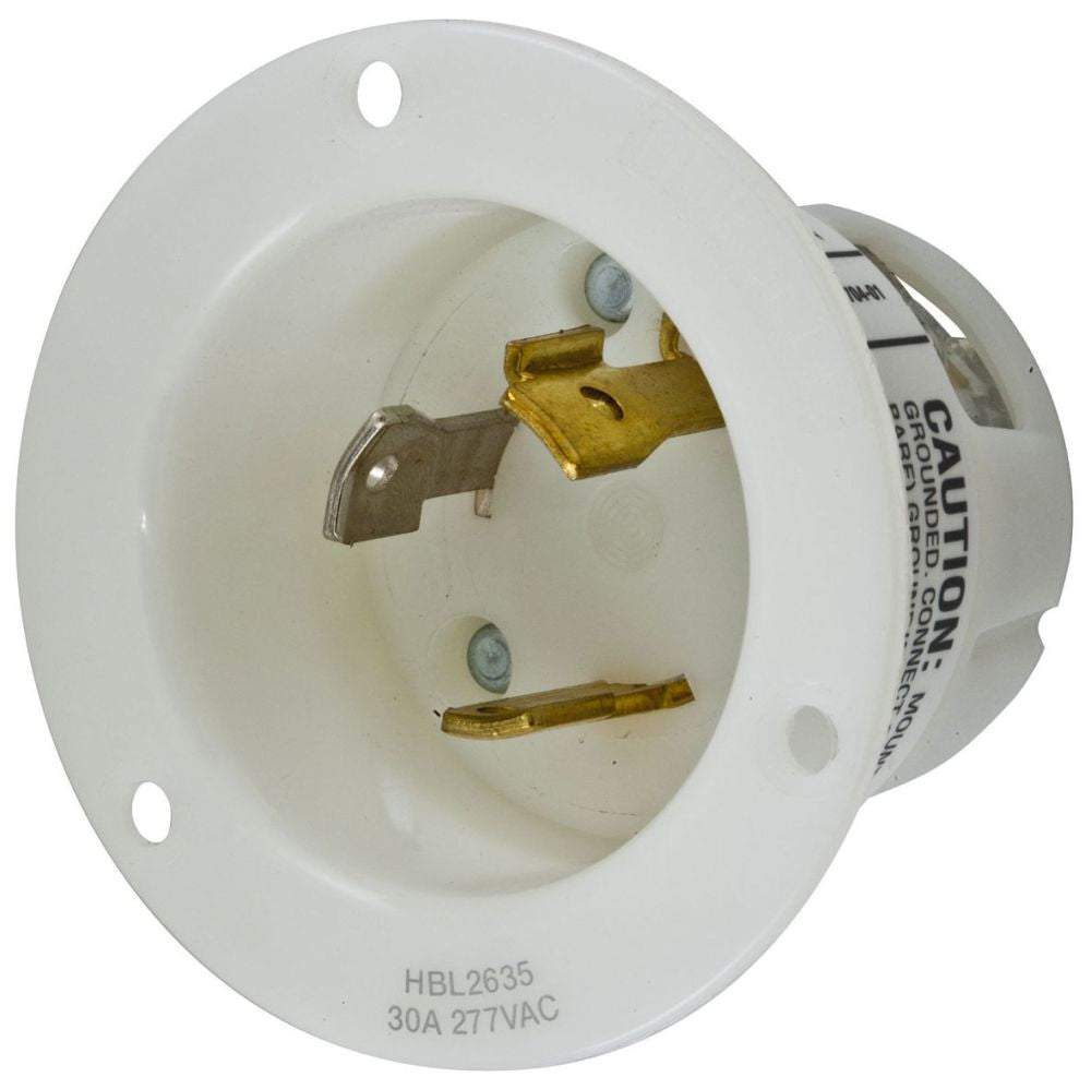 Hubbell HBL2635 Twist-Lock Female Connector 30A 277V AC 2-Pole 3-Wire