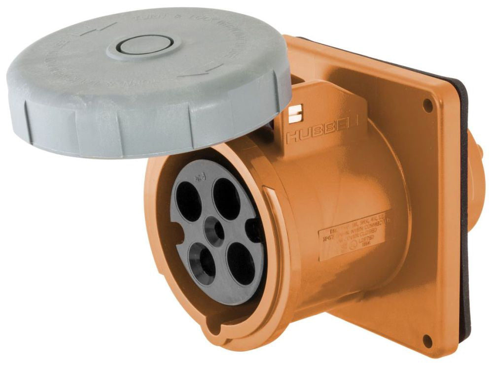 Hubbell HBL4100R12W Pin and Sleeve Device | 125/250V
