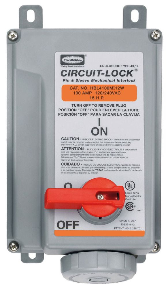 Hubbell HBL420MI12W Conduit & Fittings | 120/240 125/250 Pin & Sleeve