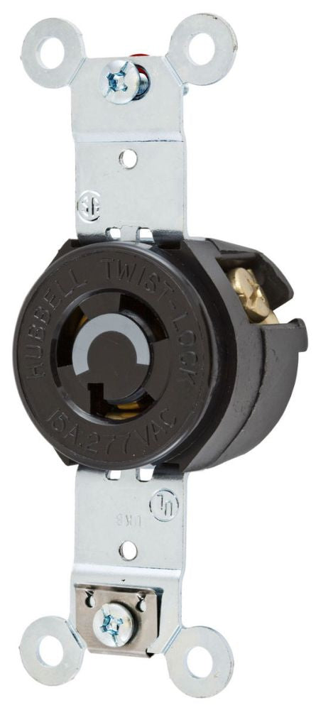 Hubbell HBL4760 Twist-Lock Receptacle 15A 277VAC NEMA L7-15R 2-Pole 3-Wire