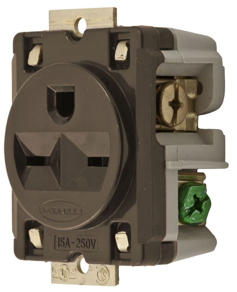 Hubbell HBL5684 Plug | 15A 250V 2-Pole 3-Wire Grounding Insulgrip Heavy Duty