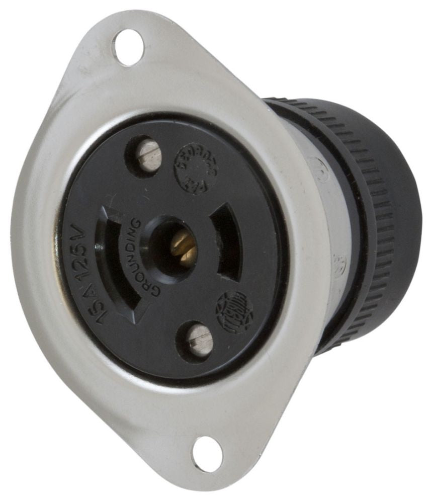 Hubbell HBL7598 Industrial Receptacle | 15A 125V 2P3W Twist-Lock