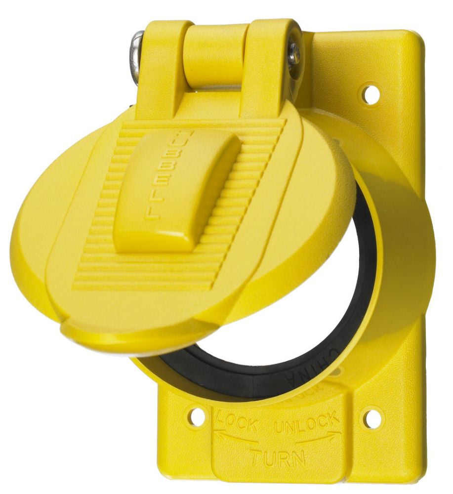 Hubbell HBL77CM74WO Molded cord cap / connector