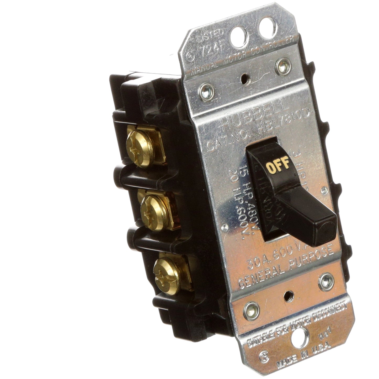Hubbell HBL7810D Disconnect Switch | 600V 28A 3P 42kA@600V FAP