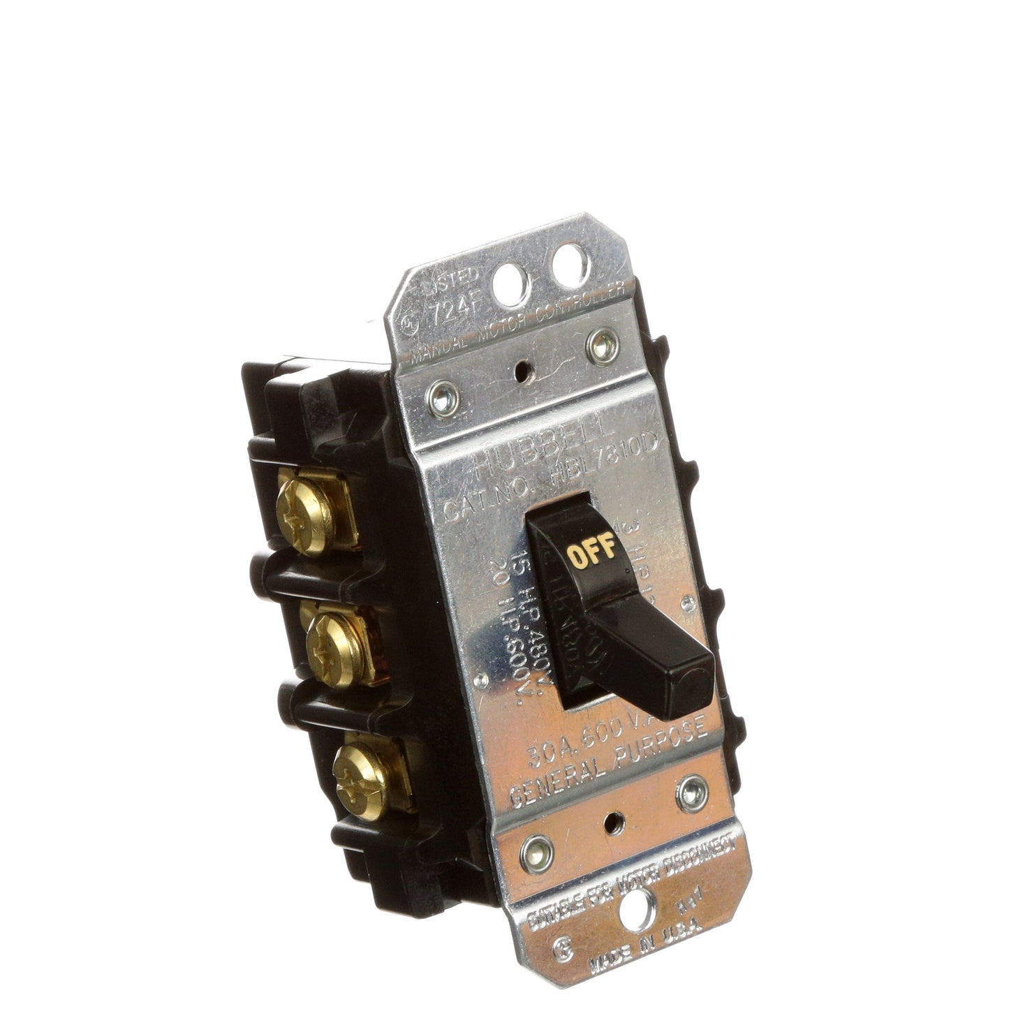 Hubbell HBL7810D Disconnect Switch | 600V 28A 3P 42kA@600V FAP