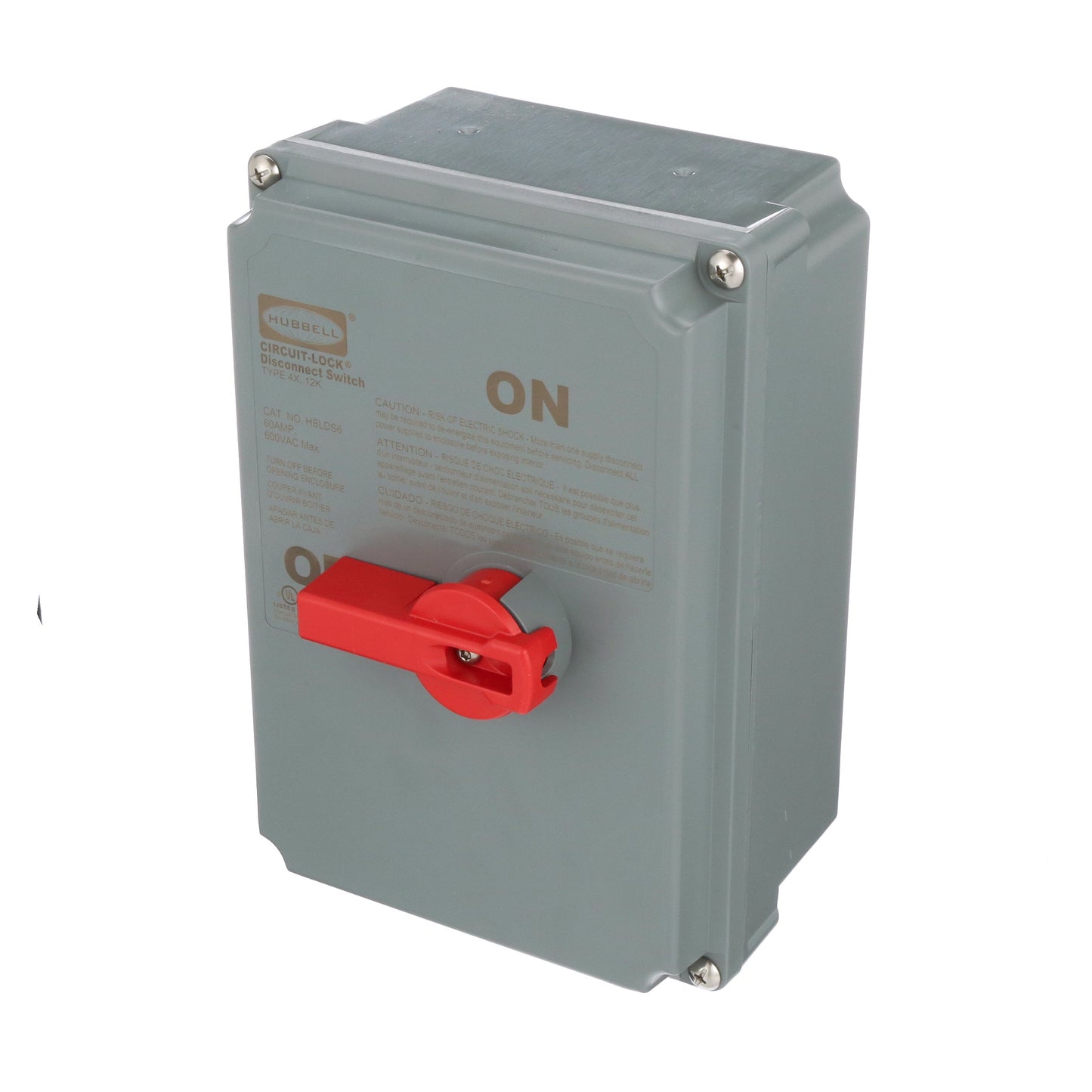 Hubbell HBLDS6 Disconnect Switch | 600V 60A 3P Non-Fusible Circuit Lock