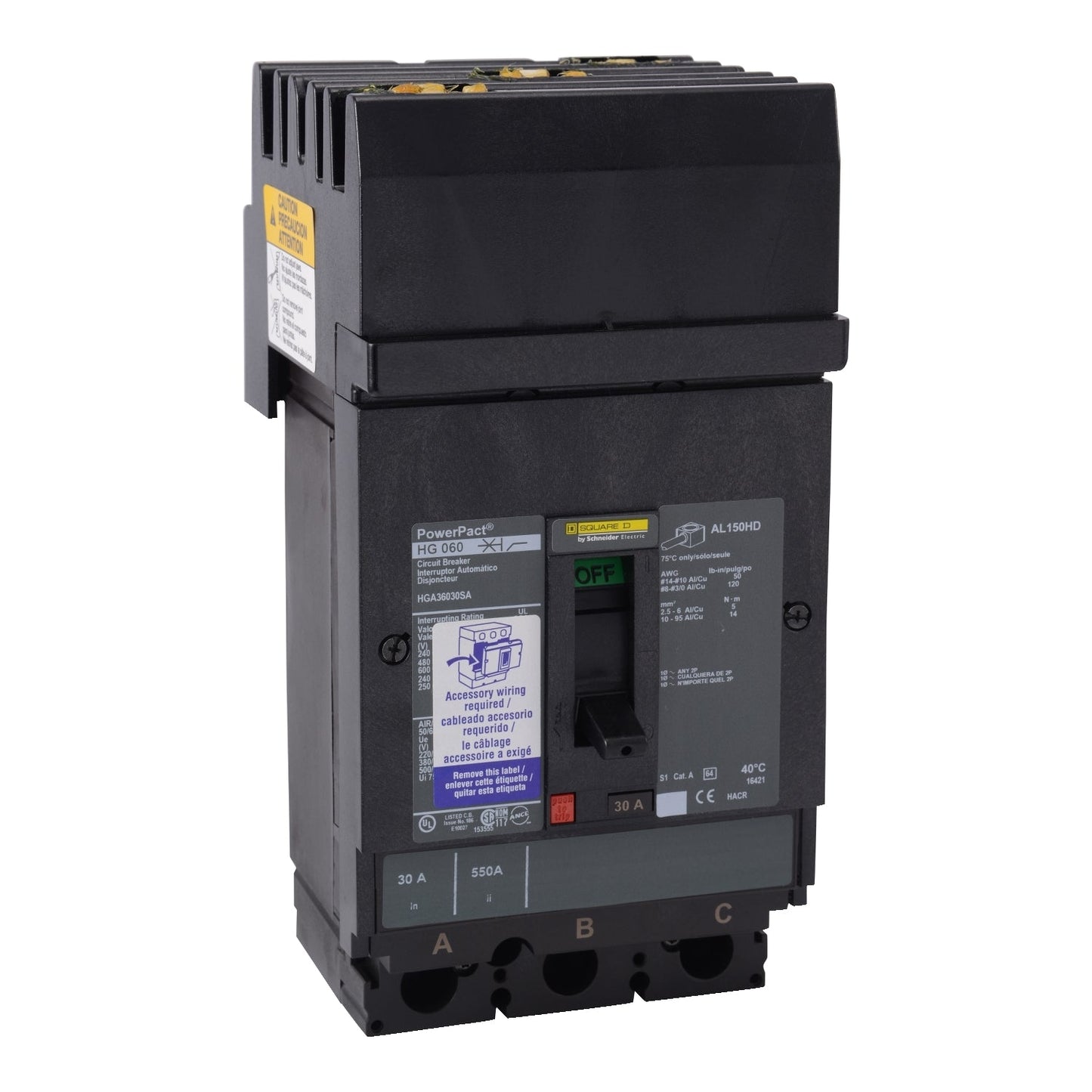 Square D HGA36150AA Circuit Breaker | 600V 150A