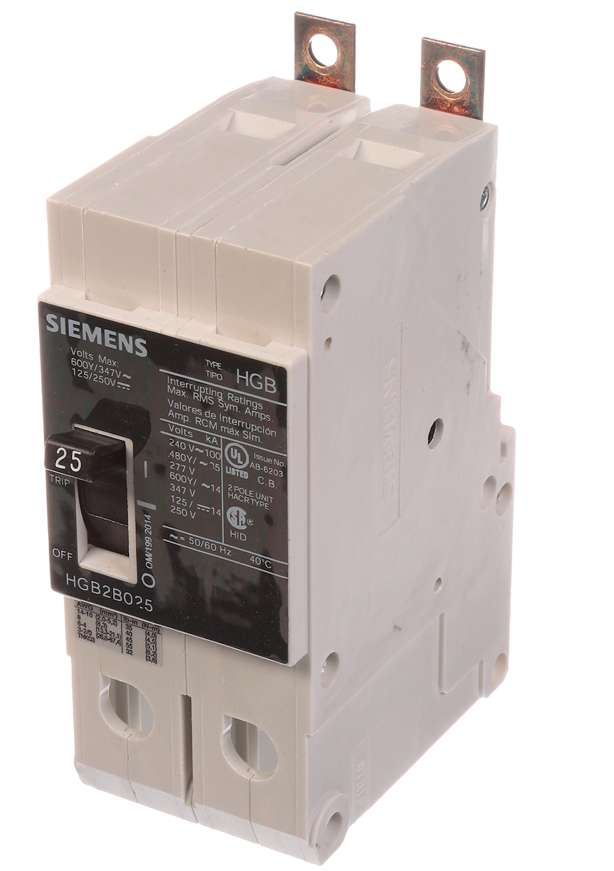 Siemens HGB2B025B Circuit Breaker | 600V 25A 2P 100kA@240V Bolt-On VL Series