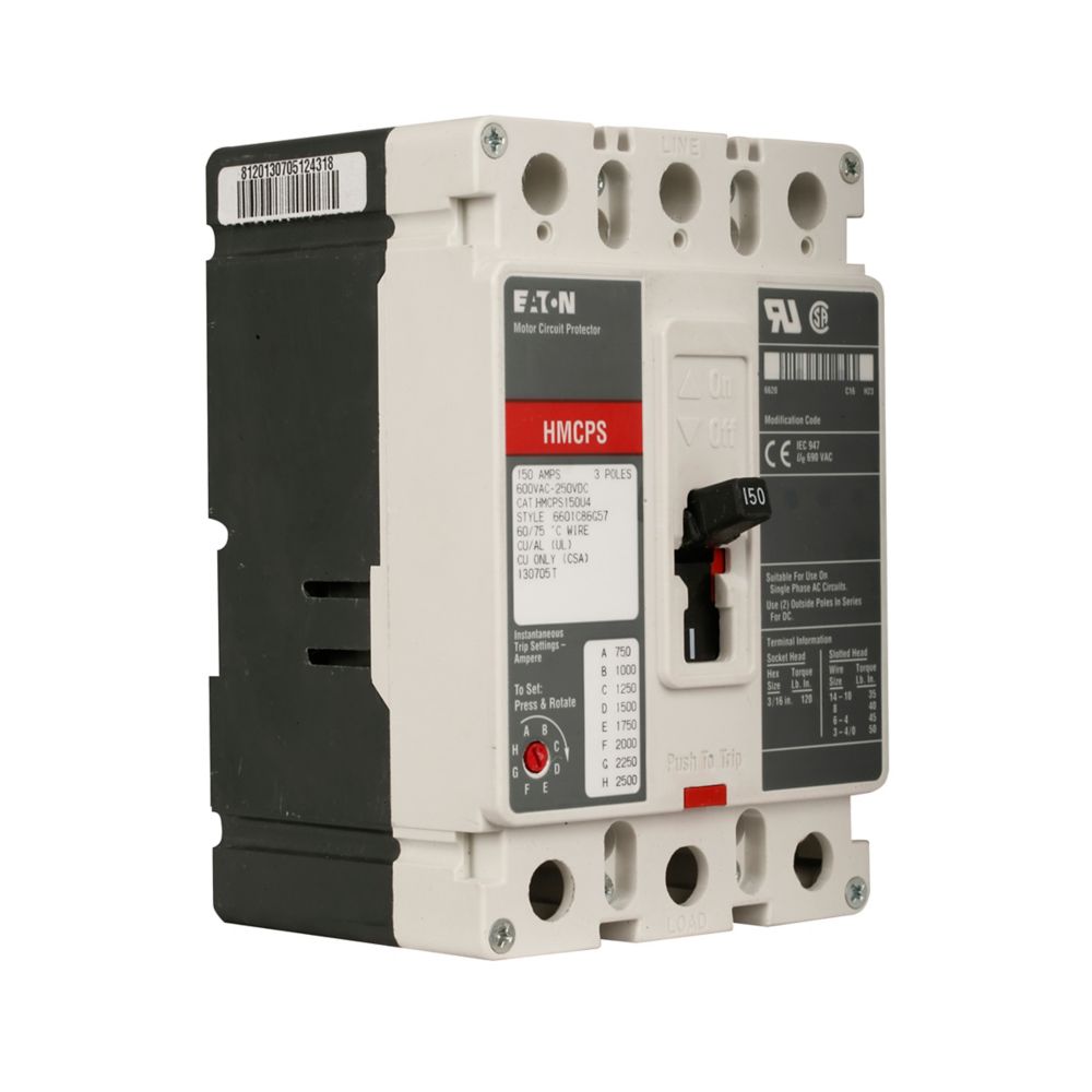 Eaton HMCPS003A0 Circuit Breaker | 600V 3A 65kA@480V