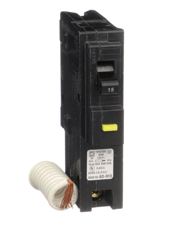 HOM115GFIC - Plug-In 12V 15A 1 pole circuit breaker - Essential Electric Supply