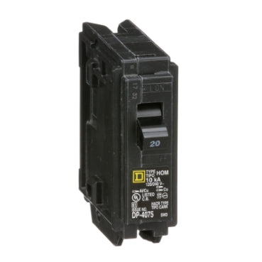 HOM120CP - Square D Plug-In 240V 20A 1 pole circuit breaker 10kA@120V - Essential Electric Supply