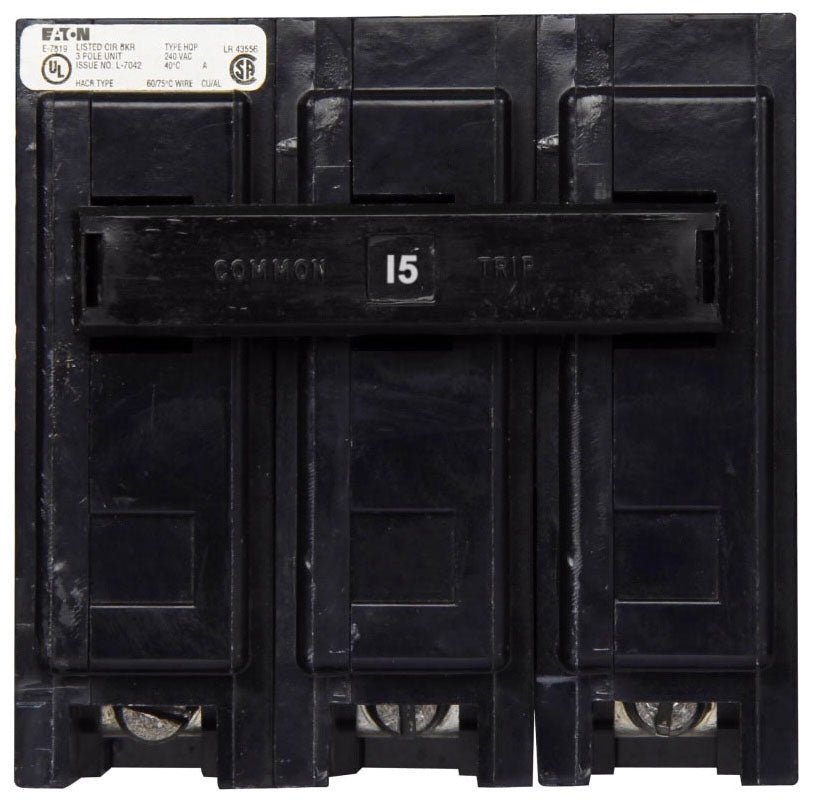 Cutler-Hammer HQP3015HV Circuit Breaker | 3-Pole 15A 240V SPEC CA