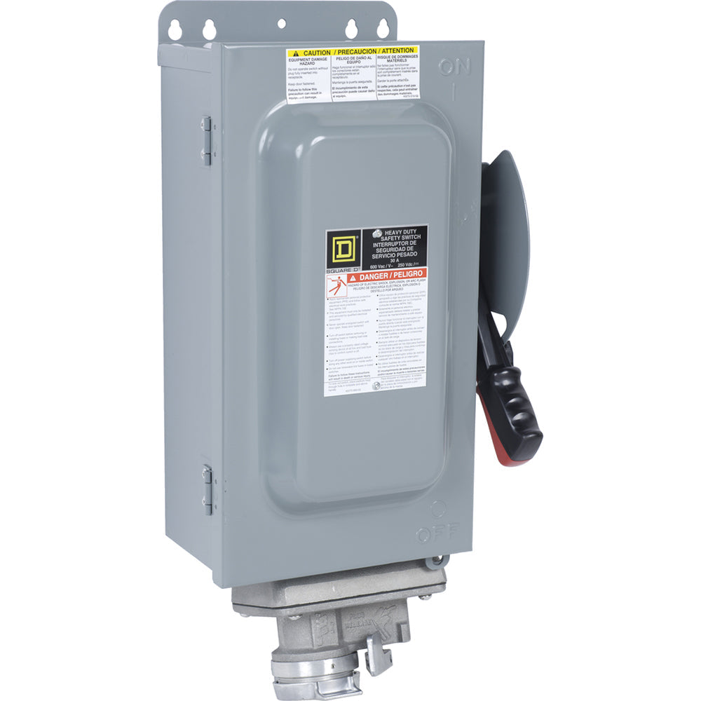 Square D HU361WC Disconnect Switch | 600V 30A 3-Phase 200kA@600V Series F