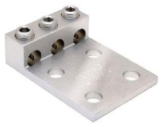 Burndy K3A31U2N Aluminum Universal Terminal Connectors | 3 Conductors #6 AWG to 350 kcmil 2-Hole 1/2" Stud