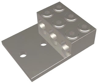 Burndy KK3A36U2N Aluminum Universal Terminal Connector | 3-Conductor 2-Hole Al/Cu Rated Tin-Plated