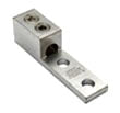Burndy KKA31U2N Aluminum Universal Terminal Connector | 6 AWG-350 kcmil Dual-Rated 2-Hole 1/2" Stud Tin Plated
