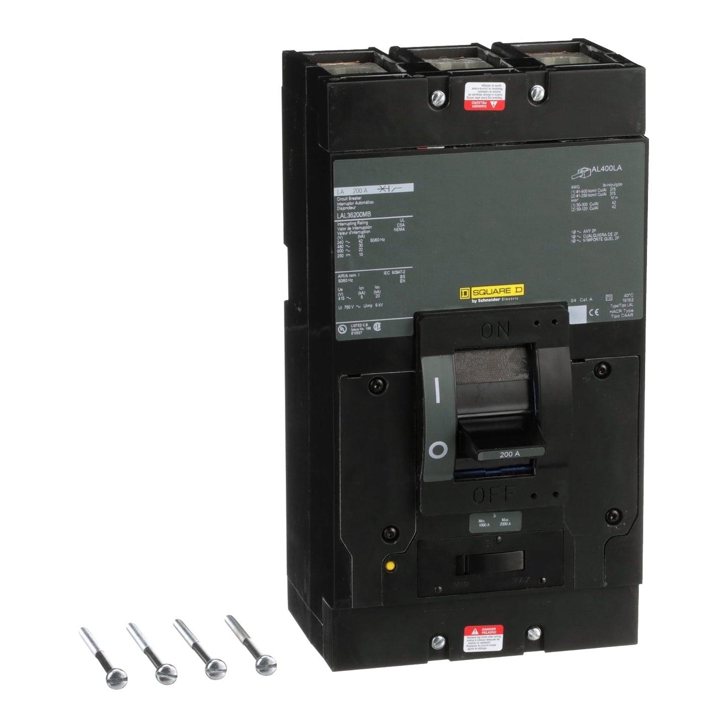 LAL36200V - Square D Feed-Thru 600V 200A 3 pole circuit breaker 30kA@480V - Essential Electric Supply