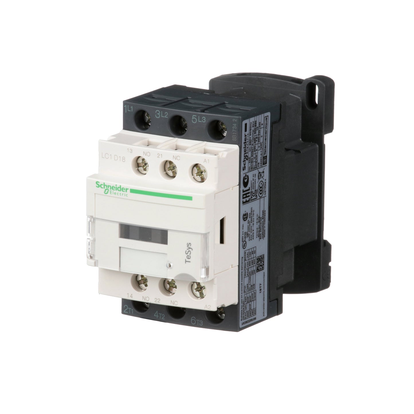 Square D LC1D18T7 Contactor | 3P 690V 18A 480V coil TeSys D