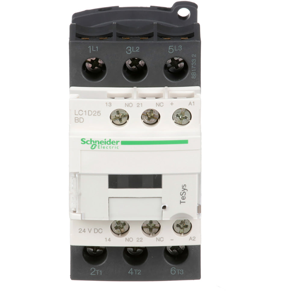 Schneider Electric LC1D25BD Contactors | 3 NO 25A 440VAC-3 24VDC TeSys Deca Series